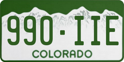 CO license plate 990IIE