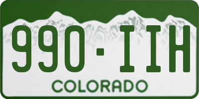 CO license plate 990IIH
