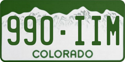 CO license plate 990IIM