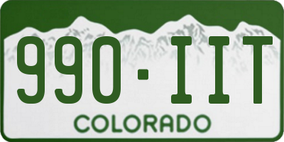 CO license plate 990IIT