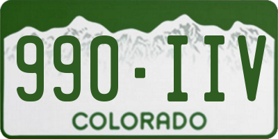 CO license plate 990IIV