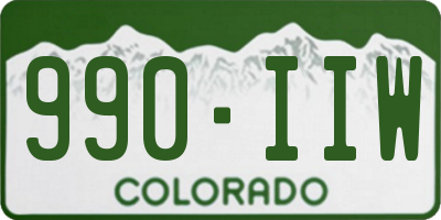 CO license plate 990IIW