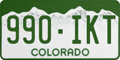CO license plate 990IKT