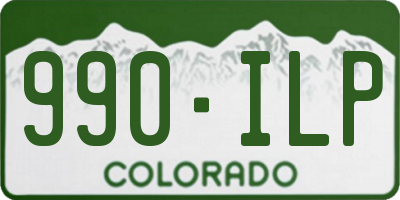 CO license plate 990ILP