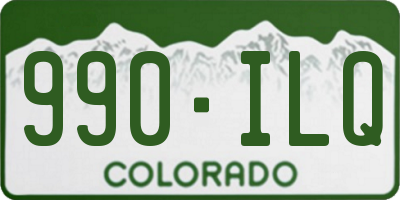 CO license plate 990ILQ