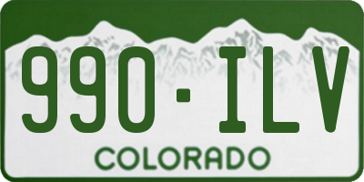 CO license plate 990ILV