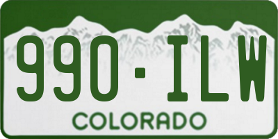 CO license plate 990ILW