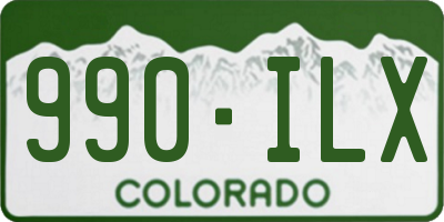 CO license plate 990ILX