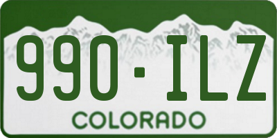 CO license plate 990ILZ