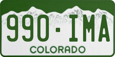 CO license plate 990IMA