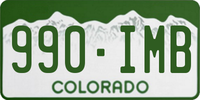 CO license plate 990IMB