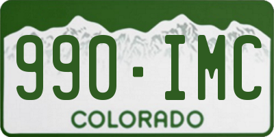 CO license plate 990IMC