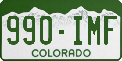 CO license plate 990IMF