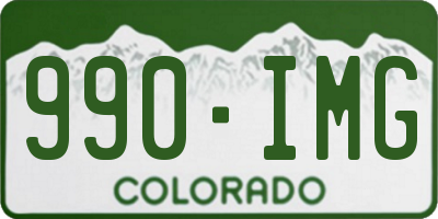 CO license plate 990IMG