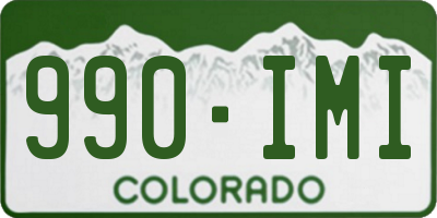 CO license plate 990IMI