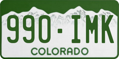 CO license plate 990IMK