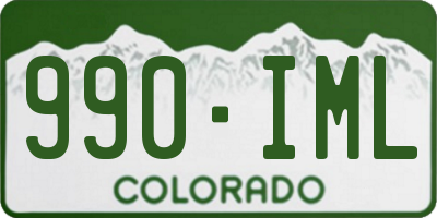 CO license plate 990IML