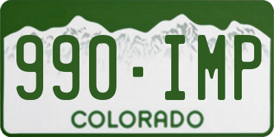 CO license plate 990IMP