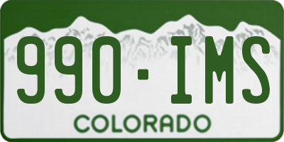 CO license plate 990IMS