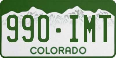CO license plate 990IMT