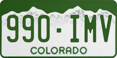 CO license plate 990IMV