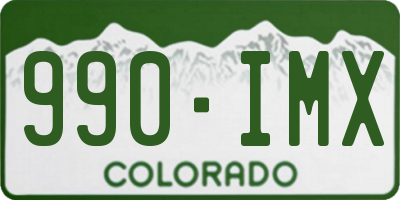 CO license plate 990IMX