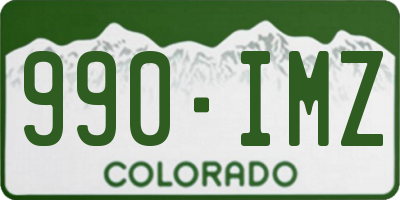 CO license plate 990IMZ