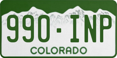 CO license plate 990INP