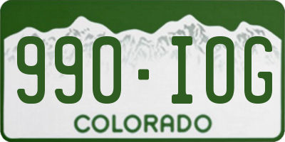 CO license plate 990IOG