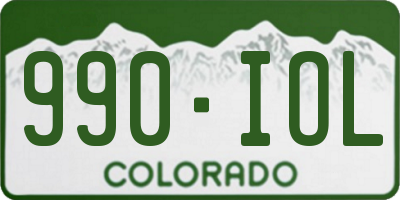 CO license plate 990IOL