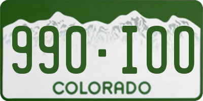 CO license plate 990IOO
