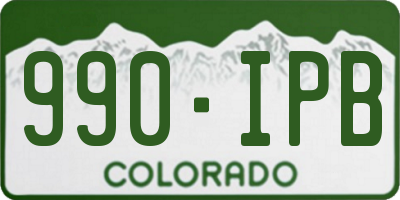 CO license plate 990IPB