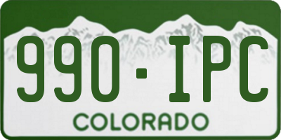 CO license plate 990IPC