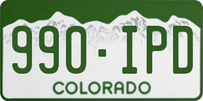 CO license plate 990IPD