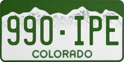 CO license plate 990IPE