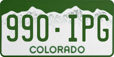 CO license plate 990IPG