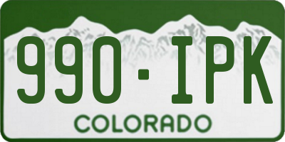 CO license plate 990IPK