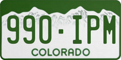 CO license plate 990IPM