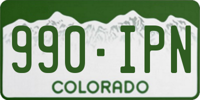 CO license plate 990IPN