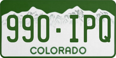 CO license plate 990IPQ