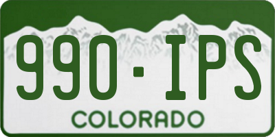 CO license plate 990IPS