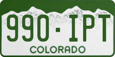 CO license plate 990IPT