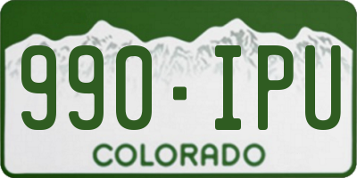 CO license plate 990IPU