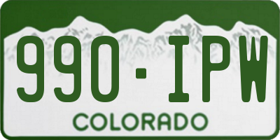 CO license plate 990IPW