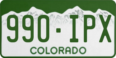 CO license plate 990IPX
