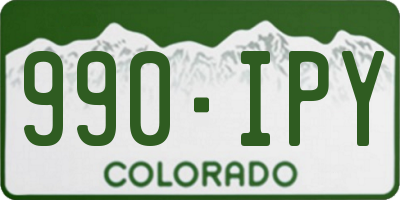 CO license plate 990IPY
