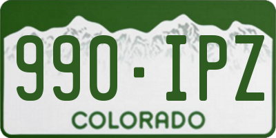 CO license plate 990IPZ