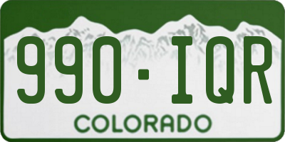 CO license plate 990IQR