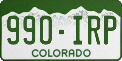 CO license plate 990IRP