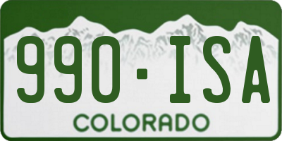 CO license plate 990ISA